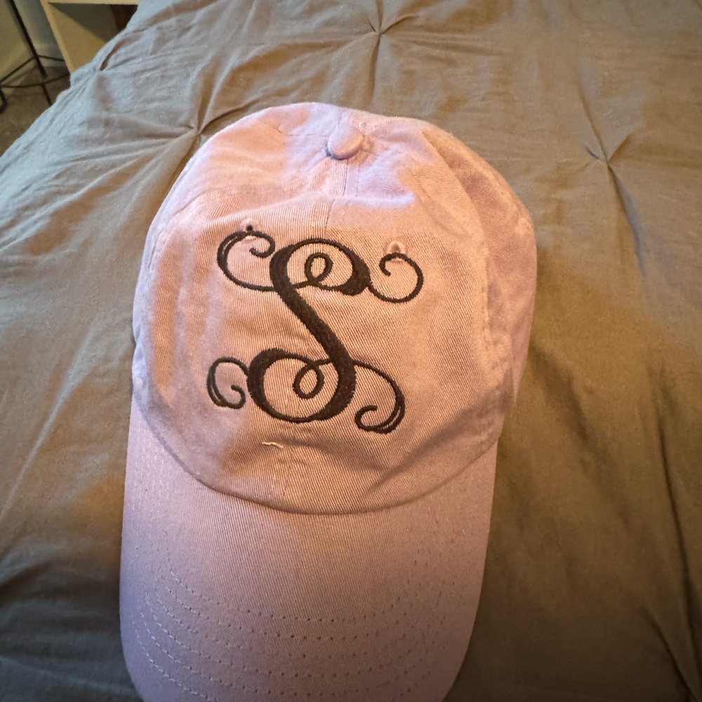 “S” monogrammed hat